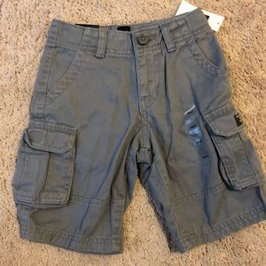 Boys gray cargo shorts New with tags